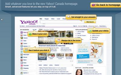 Nouvelle page Yahoo Canada