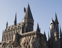 Le château de Poudlar du parc d'attractions Harry Potter presque fini