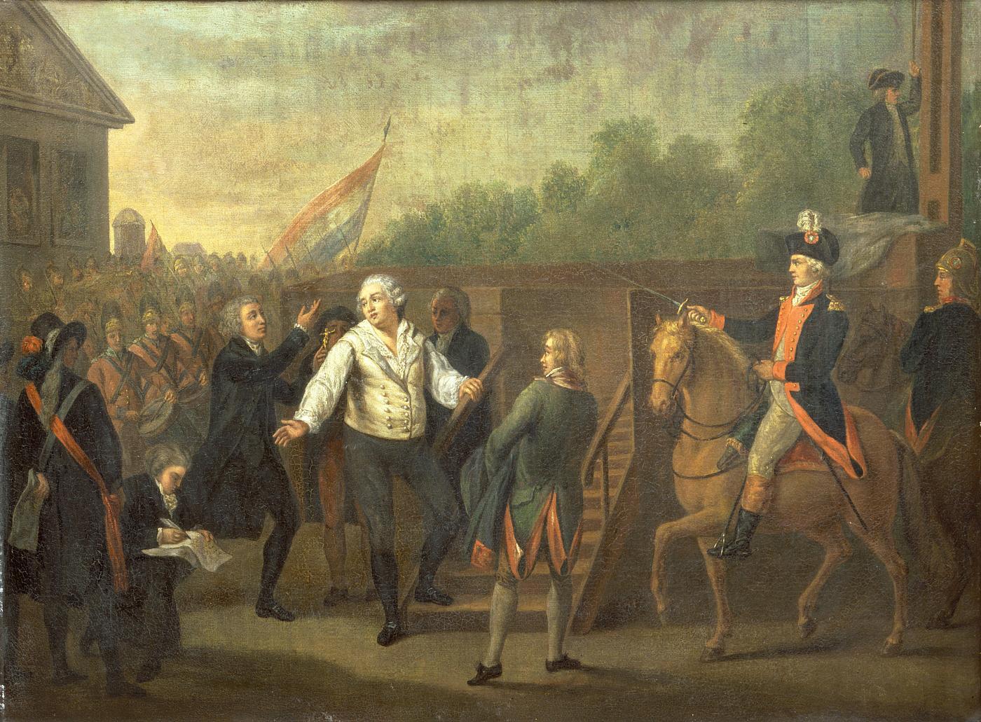 Louis XVI et l'Abbé Edgeworth de Firmont au pied de l'échafaud, le 21 janvier 1793 par Charles BENAZECH