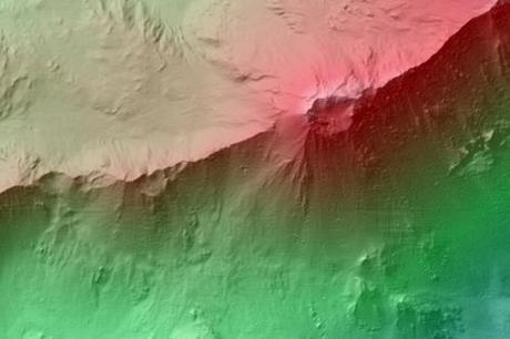 Pentes du cratère du Mojave sur Mars