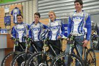 Une partie du Team Culture Vélo Nice : Lopez, Urruty, Gauthier et Trarieux