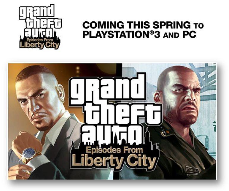  [info] GRAN THEFT AUTO, EPISODES FORM LIBERTY CITY bientôt sur PS3 et PC.