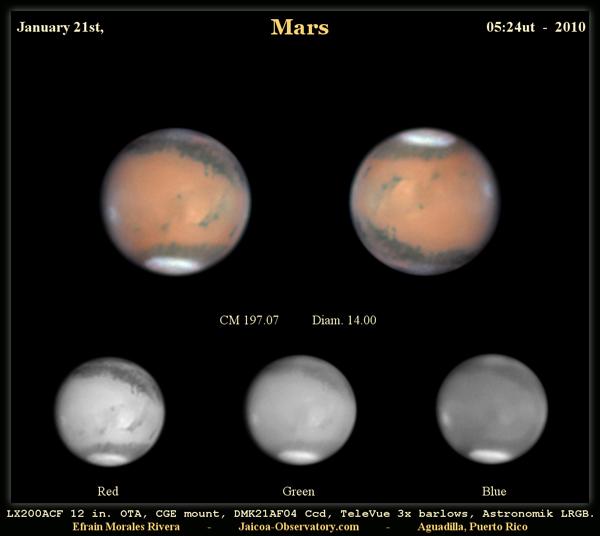Mars – 21 Janvier sur Spaceweather.com