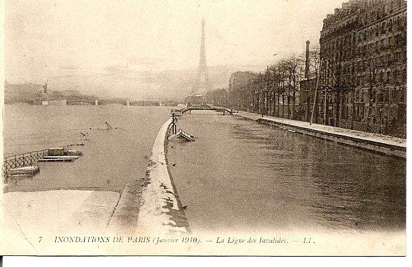 Inondation Paris 1910 la ligne des invalides recto 5