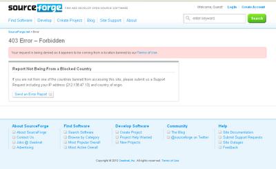 SourceForge bloqué en Syrie, Soudan, Iran, Corée de nord et Cuba