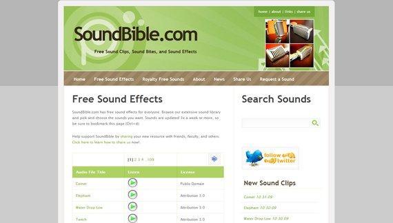bible Top 7 des sites où trouver vos effets sonore..