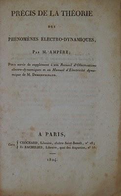 Bibliophilie et Sciences: Ampère et ses ouvrages sur l'électricité