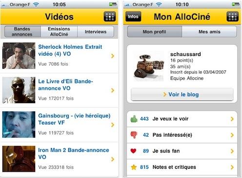 Allociné a lancé son application pour iPhone !!!