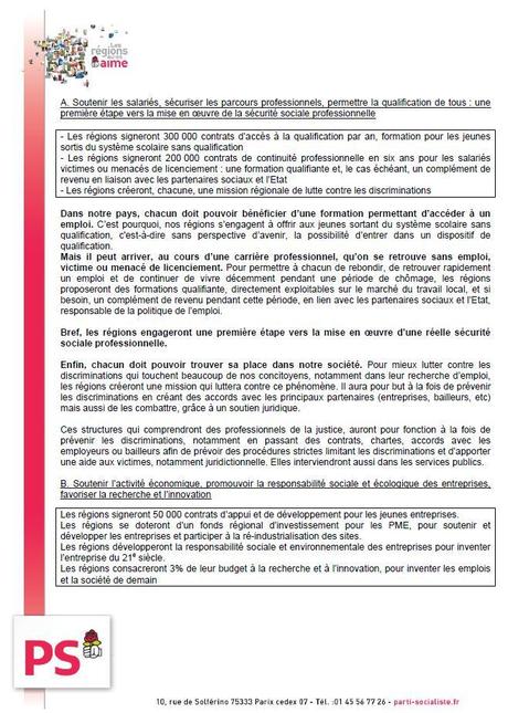 Face à la crise : maintenir l’emploi, accompagner les chômeurs, soutenir l’activité – Les Propositions du Parti socialiste