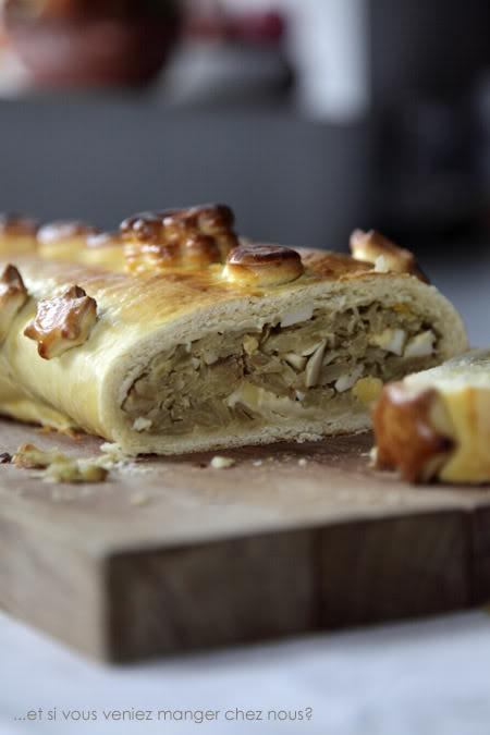 Kulebiak au chou et œufs dures