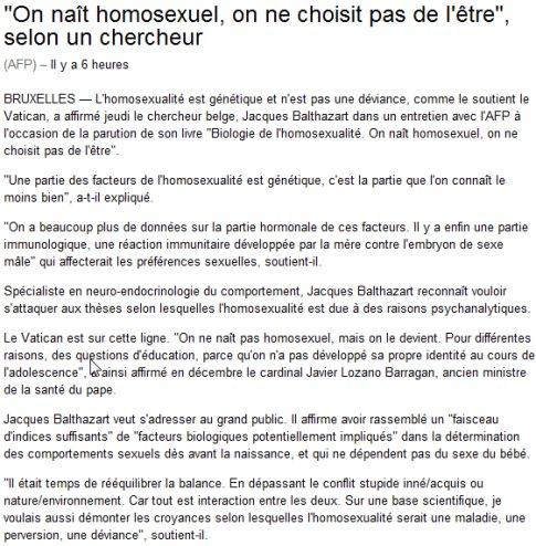 ScreenafpShot001 On naît homosexuel