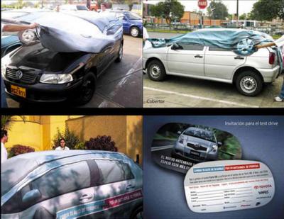 Guérilla sur parking: Toyota Yaris