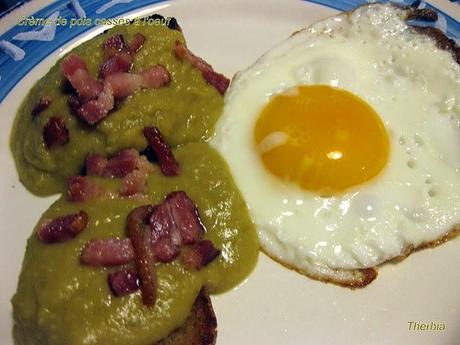 Crème de pois cassés à l'oeuf http://lh5.ggpht.com/_R_hDG-ur51A/S2NGvSDYRUI/AAAAAAAAI64/7wPVypUUMS0/s640/IMG_1517.JPG