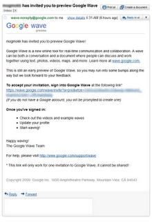 Google Wave : de l'invitation à l'utilisation...