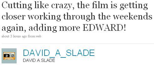 Nouveau Tweet de David Slade sur Eclipse!