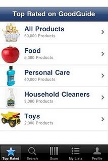 GoodGuide pour iPhone : information étendue à partir de produit (US)