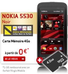 Nokia 5530 noir pour 0 euro