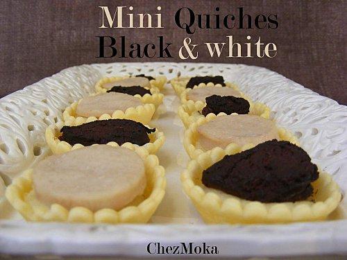 Mini quiches Black and White