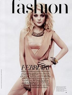 ♥ Notre Baby doll préférée : Jessica Stam for Fashion magazine ! ♥