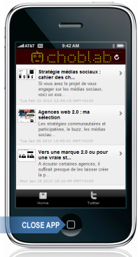 Votre blog et vos tweets dans une appli iPhone gratuite… ou presque.