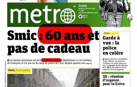 Le journal Métro relit-il sa une ?