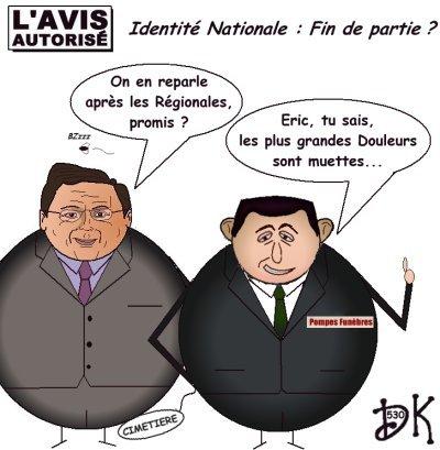 Tags : Eric Besson, Nicolas Sarkozy, débat sur l'identité Nationale, enterré, pompes funèbres, François Fillon, séminaire gouvernemental, ump, dessin humoristique, image humour, parodie, caricature, joke drôle, dessin de presse, l'avis autorisé, dk image, humour