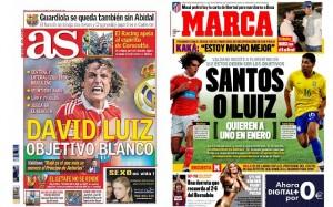 David Luiz fait déjà la une des journeaux sportifs espagnols