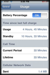 TUTO : Activer le pourcentage de batterie iPhone V1 & 3G