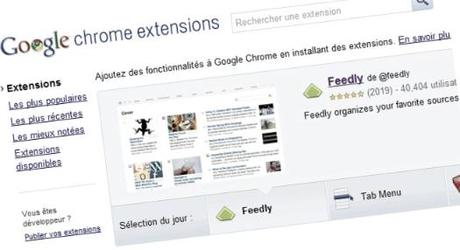 site officiel des extensions pour Google Chrome
