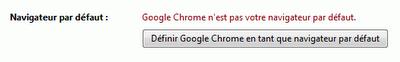 Définir le navigateur Google Chrome par défaut