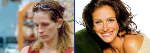 Valentine's Day : photos de Julia Roberts sans maquillage