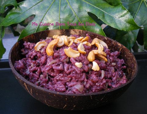riz violet coco cajou