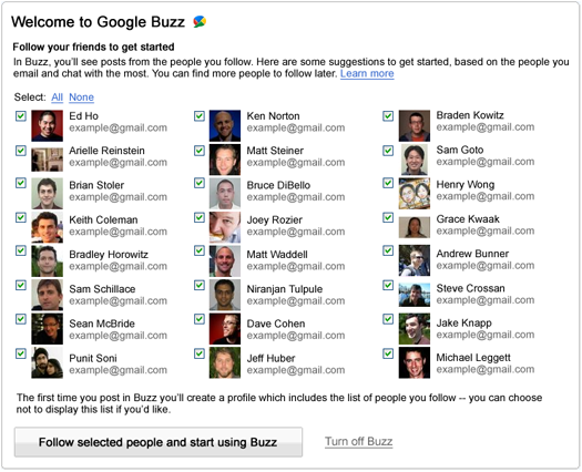 new Buzz startup Google corrige certaines lacunes de Buzz