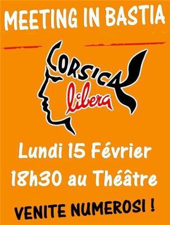 Corsica Libera: Meeting ce soir au Théâtre de Bastia à partir de 18h30.