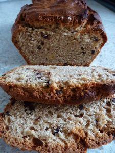 Cake à la farine de châtaigne aux oranges confites et pépites de chocolat P1020204