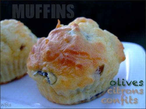 - MUFFINS CITRONS CONFITS ET OLIVES VERTES -