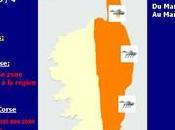Vigilance orange niveau local pour mardi: Fortes pluies Côte Orientale Corse.
