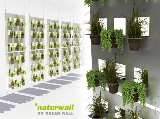 naturwall mur vegetal ecolo (eco design)   Un mur vegetal fait de gobelets plastiques ...