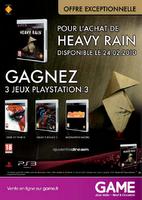 GAME : offre de lancement exclusive sur Heavy Rain PS3