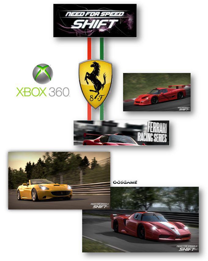  [actu] Des FERRARI pour NEED FOR SPEED : SHIFT, mais que pour XBOX 360!