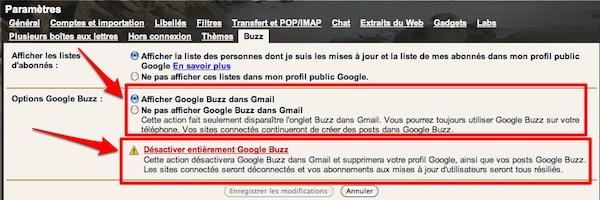 desactiver google buzz gmail 1 GMail: comment désactiver Google Buzz