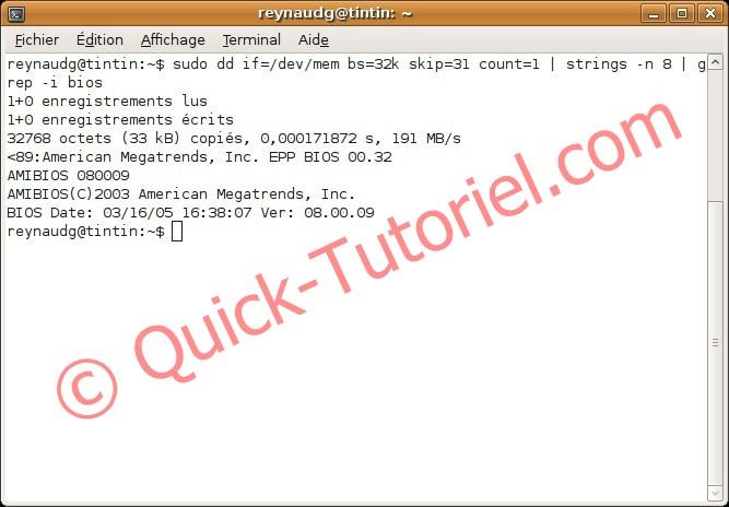 #160 [Astuce] Connaitre la version de son BIOS sans rebooter sous Ubuntu.