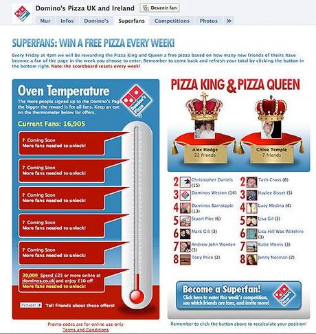 Devenez le Pizza King & Pizza Queen sur Facebook, avec Domino’s Pizza…