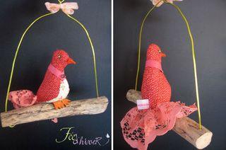 Oiseau branche fee d'hiver