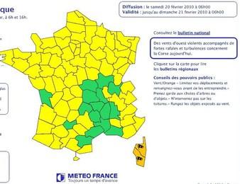 Alerte de Météo-France en Corse: Le bulletin de 11h00.