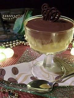 Petit pot de crème au chocolat, poires et gingembre