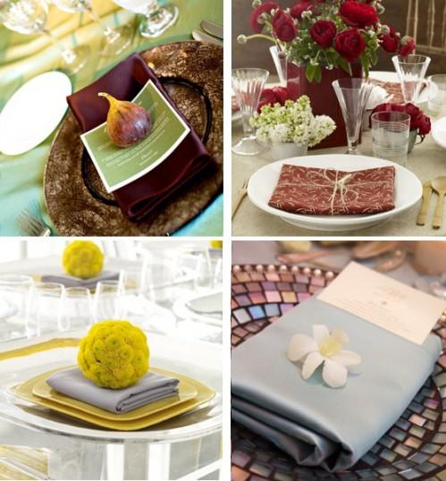 Les serviettes sur la table: plige de serveittes, idées de décorations et mise en place sur la table