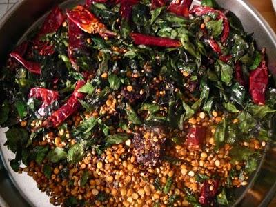 Chutney en poudre aux feuilles de curry – Curry leaves chutney podi