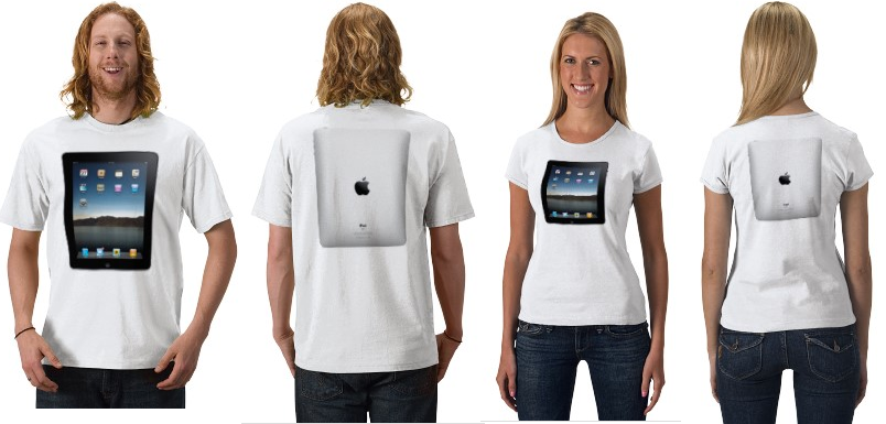 Des Tee-Shirts à l’effigie de l’iPad d’Apple