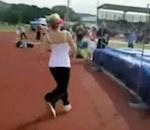 vidéo blonde saut hauteur